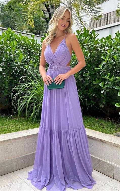 Vestido de festa lilas .